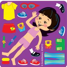 Make-Your-Own Dress-Up Girl Stickers