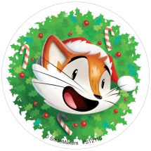 Animals in Santa Hat Stickers