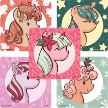 Chibi Holiday Unicorn Stickers