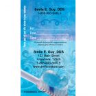 Custom Blue Toothbrush Sticker Appointment Card