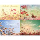 Assorted Laser Gentle Reminder Flowers Recall Cards